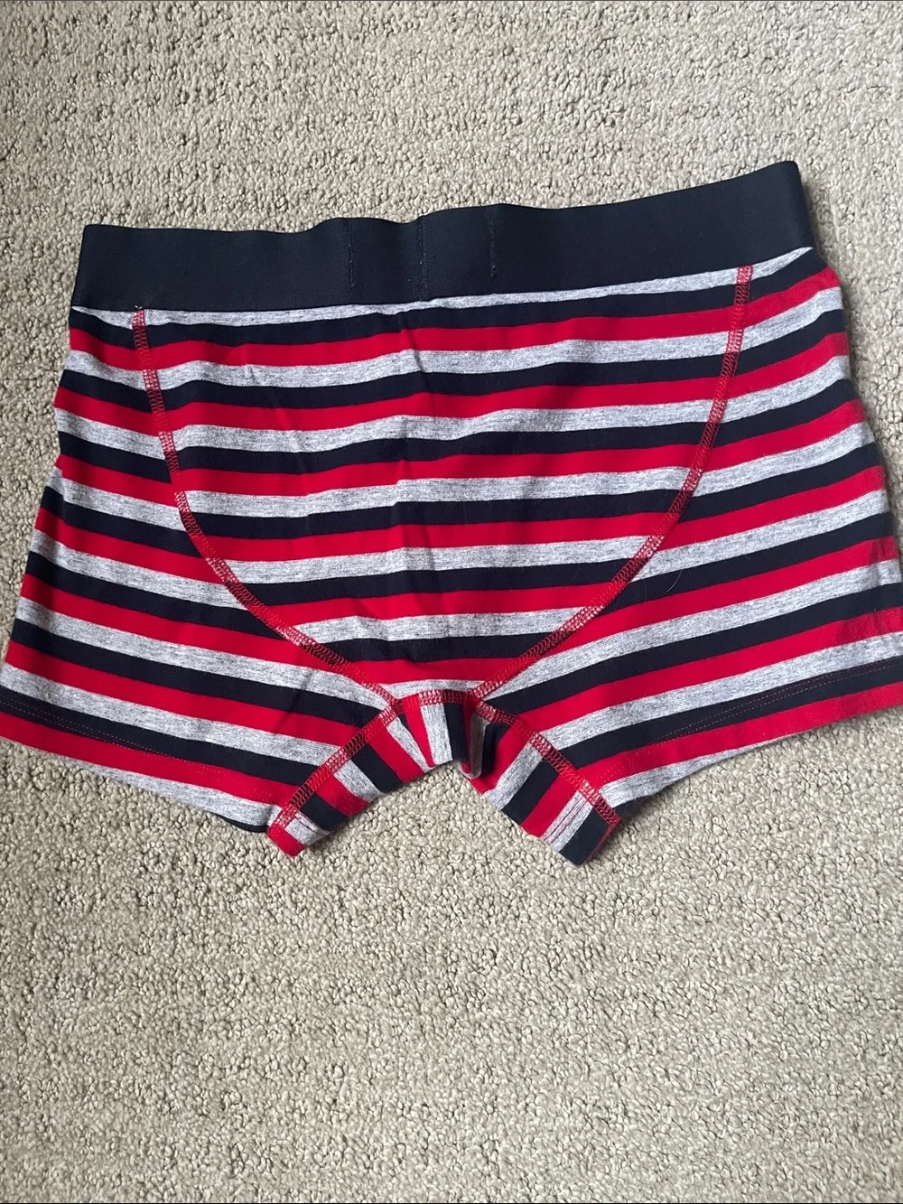Abercrombie Striped Red, Navy & Gray Men's Boxer Briefs